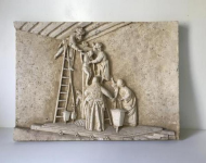 Un relieve de La Escalera en piedra